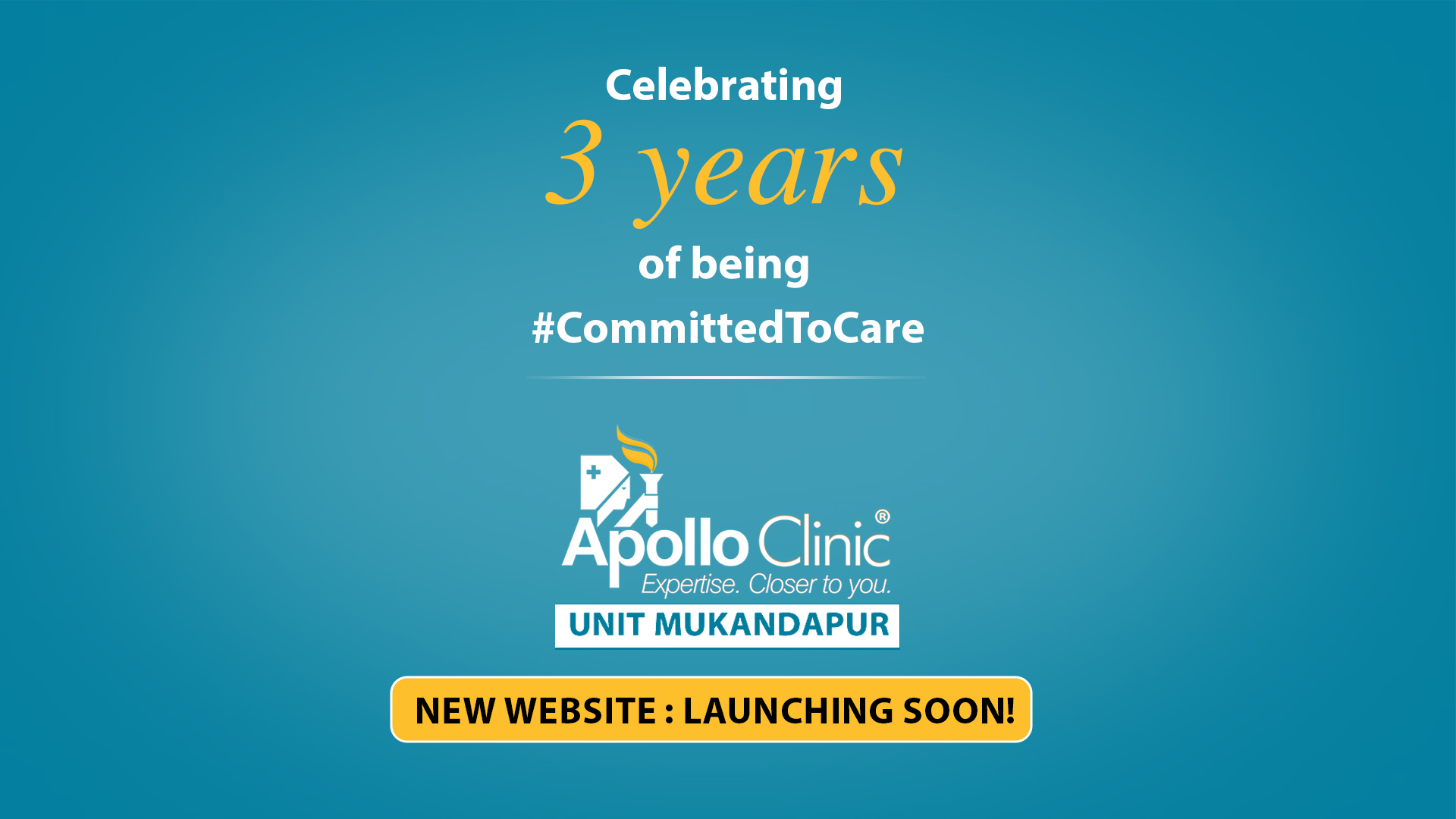Apollo Clinic 3 Years Celebration Banner